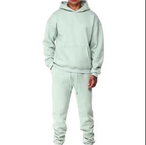 Ropa deportiva de algodón 100% personalizable para hombre, conjuntos de Jogger de dos piezas, talla XL, Logo, pantalones de chándal de lana, chándal de invierno de talla grande - Product Image 6