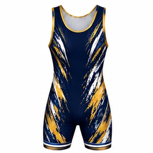 Custom <b>Wrestling</b> <b>Singlet</b> Uniforms Breathable Stretch Sportswear for <b>Men</b>’s <b>Wrestling</b> Training and Matches - Product Image 2