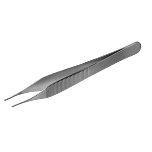 Pinzas de disección Adson Brown de 12 cm del fabricante, de acero inoxidable alemán, manuales, con 1x2 dientes, instrumento quirúrgico para piel - Product Image 2