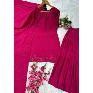 Ensemble haut-bas et dupatta brodé magnifique pour femmes pour les fêtes - Product Image 5