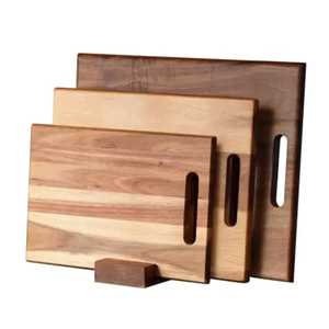Tabla de cortar de madera de acacia con juego de cuchillos, tabla de picar de madera con mango, tabla de quesos para cocina, tabla de servir apta para alimentos - Product Image 5