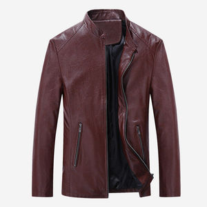 Veste en cuir PU de motard de styliste, mince et élégante avec fermeture éclair, vente en gros - Product Image 4