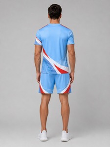 Conjunto de Pantalones Cortos Casuales de Verano para Hombre, Estilo Vintage, Ecológicos, de Secado Rápido, Camiseta de Manga Corta, Nuevo Diseño - Product Image 2