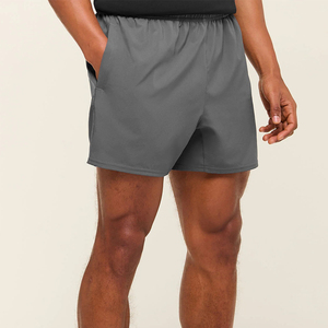 Pantalones Cortos Bermuda de Lona para Hombre, Cintura Media con Cordón, Color Sólido, Algodón, Casuales, con Bolsillos, Transpirables, de Secado Rápido, Tejido de Punto - Product Image 5