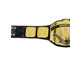 Cinturón de Campeón de Lucha Libre Peso Pesado Indiscutible de la WWE, Correa Negra de Calidad Premium con Placas Doradas, Diseño Personalizado, Cinturones para Fanáticos - Product Image 3