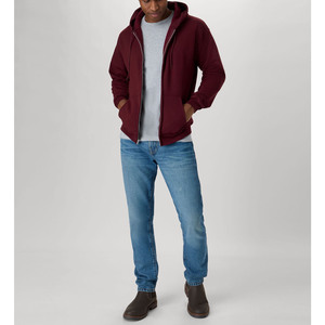 Sweat-shirt à capuche zippé en coton pour homme, logo personnalisé, manches longues, streetwear décontracté, fournisseur de vêtements en gros - Product Image 6