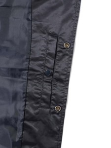 Veste décontractée pour homme, style universitaire, en satin, grande taille, bleu marine, nouvelle mode, personnalisable OEM. - Product Image 4