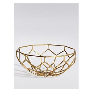 Panier de rangement pour fruits et légumes en métal doré de qualité supérieure, panier de rangement de cuisine pour table, panier à fruits en métal au style unique - Product Image 3