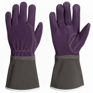 Gants de soudage TIG à manches longues pour les travailleurs, résistants à la chaleur, en polyester et cuir, pour soudeurs, gants en cuir pour l'extérieur - Product Image 6