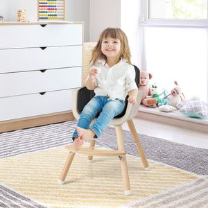 Seggiolone in Legno Convertibile 3-in-1 per Bambini con Cuscino - Product Image 3