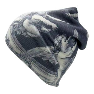 Gorros de Invierno Cálidos con Diseño Sublimado Personalizado al por Mayor, Gorros de Jacquard con Puño, Tejidos en Acrílico/Algodón, Unisex, con Lazo de Mohair - Product Image 2