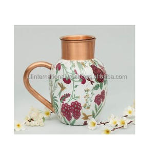 Venta al por mayor de jarra de café chapada en cobre diseño creativo hogar mesa de comedor decorativa Venta caliente e impreso logotipo personalizado - Product Image 6