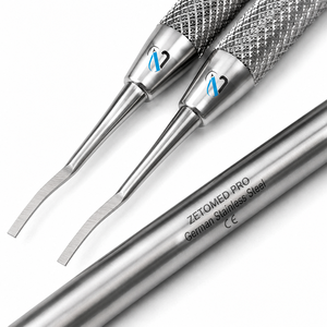 เครื่องมือตัดแต่งขอบฟันแบบพรีเมียม รุ่น 28 Distal และ 29 Mesial ผลิตจากเหล็กกล้าไร้สนิมเกรดทางการแพทย์ สำหรับงานบูรณะฟัน OEM Zetomed Pro - Product Image 5