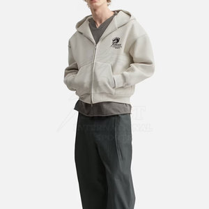<b>Trendy</b> Apparel Men Oversize Zipper <b>Hoodies</b> With Soft Fabric Drop Shoulder With Long Sleeve Online Sale - Product Image 5