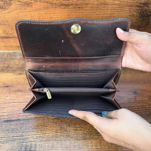 Embrague de cuero mecanizado a mano para mujer a la moda, pelo occidental en piel de vaca, tarjetero Floral para mujer, sobre de dinero en efectivo, carteras largas de bolsillo - Product Image 6