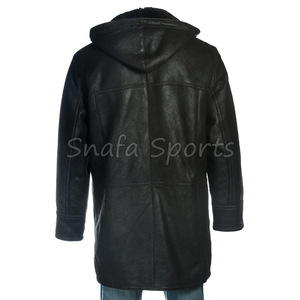 <b>Men's</b> High Street Style Winter <b>Shearling</b> Leather <b>Jacket</b> Premium <b>Men's</b> High Quality Hooded Collar <b>For</b> <b>Men</b> - Product Image 4