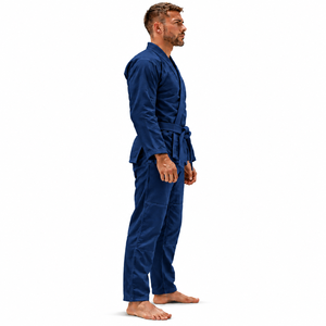 Kimono de Jiu Jitsu Brasileño (BJJ) Premium Azul Marino, Uniforme de BJJ con Tejido de Perlas, Kimono para Grappling, Entrenamiento y Competencia de Artes Marciales para Adultos - Product Image 2