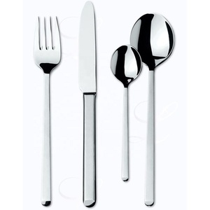 Set de couverts décoratifs en acier inoxydable avec fourchette polie argentée, cuillère et couteau - Product Image 2