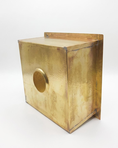 Évier de bar en laiton non laqué, martelé, fait main, à cuve unique, à encastrer sous plan, pour préparation culinaire - Product Image 2
