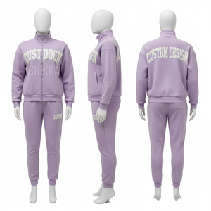 <b>Men</b> Dark <b>Green</b> Full Zip Tracksuit Set Casual Wear 100% Polyester Stand Collar Regular Fit Autumn Letter Design - Product Image 6
