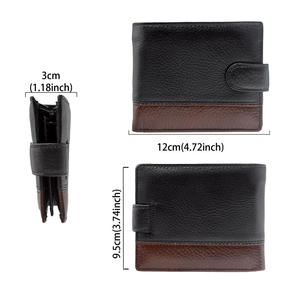 Nuovo Portafoglio Corto Pieghevole in <span class=keywords><strong>Vera</strong></span> <span class=keywords><strong>Pelle</strong></span> per <span class=keywords><strong>Uomo</strong></span>, Multifunzionale con Scomparti Multipli, Personalizzabile, Vendita all'Ingrosso - Product Image 4