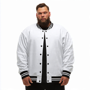 Button Down Plus Size Varsity <b>Jacket</b> <b>Men</b> Crew Neck <b>Long</b> Sleeve Varsity <b>Jackets</b> <b>Men's</b> Windproof Varsity <b>Jacket</b> <b>Mens</b> - Product Image 2