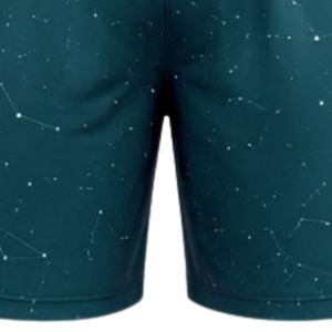 Custom Teal <b>Marble</b> Print Athletic Training Shorts with Elastic Waistband Lightweight Breathable Sports Gym Workout Performance - Product Image 5