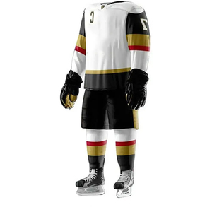 Uniforme de Hockey sobre Hielo Personalizado con Sublimación, para Hombre, Negro con Rayas Verdes, Manga Larga, Absorbe la Humedad, Corte Regular - Product Image 4