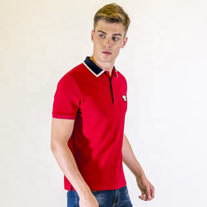 Camisa Blanca de Manga Corta para Hombre, Corte Regular, Logotipo Bordado, Ribete en Contraste, Estilo Casual, Tela Vaquera, Algodón Transpirable - Product Image 6