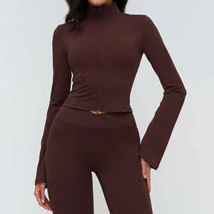 Conjunto Deportivo de Dos Piezas para Mujer, Nuevo Lanzamiento 2026, para Fitness y Running, Transpirable, Ajustado, Manga Larga, Pantalones Cortos, Yoga - Product Image 6