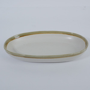 จานเซรามิคลายจุดรูปวงรีสำหรับร้านอาหาร โฮเรก้า พาสต้า สลัด อาหารจานหลัก - Product Image 1