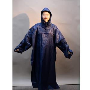 Imperméable personnalisé couleur unie, imperméables individuels en nylon OEM, longueur 120 cm, à capuche, pour le cyclisme et la moto - Product Image 2