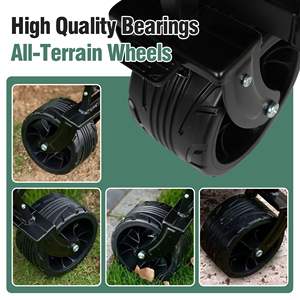 Carro de playa plegable de gran capacidad de 100L, carro plegable de alta resistencia de 220Lbs con ruedas grandes para acampar en el jardín de arena - Product Image 4