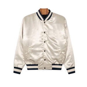 Blouson bomber pour homme, couleur beige unie, col rabattu, fermeture boutonnée, style décontracté, vêtement d'automne, extérieur en polyester et coton, nouvelle conception, taille S - Product Image 1