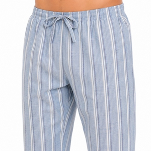 Pantalon de pyjama d'été rayé pour homme, respirant, lavable en machine, confortable, anti-plis, avec poches – En promotion - Product Image 4