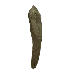 Green Flight Suit Workwear Pilot Coverall Full Zipper Utility Jumpsuit <b>Men's</b> Tactical <b>Overalls</b> - Product Image 5