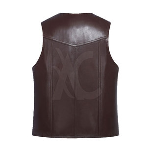 Chaleco de cuero para hombre, material de primera calidad, diseñado para atuendos casuales, looks elegantes y para usar en la temporada de invierno. - Product Image 2