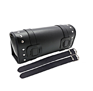 Black Leather <b>Tool</b> Roll Bag Custom Universal <b>Waterproof</b> Motorcycle Side <b>Box</b> Saddlebags for Motorcycle 2026 - Product Image 3