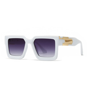Lmamba 9239 Classic Vintage Custom Logo Thick Square Sun Glasses Luxury Brand Designer Retro Fashion <b>Sunglasses</b> Men - Product Image 4