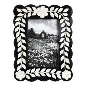 SOFIYA CRAFT <b>Vintage</b> Green Bone Inlay Handmade Rectangular Floral Vertical Photo Frame Tabletop Home Decor - Product Image 3
