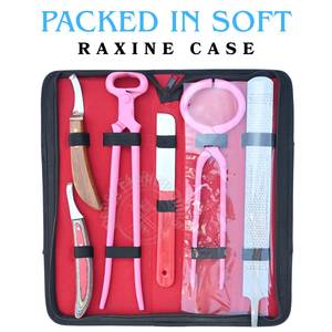 Kit d'outils de fermeur avec râpe à sabots, couteau à sabots, testeur de sabots, coupe-sabots à dents affûtées de 15 pouces, couteau courbé et boucle à abcess - Product Image 5