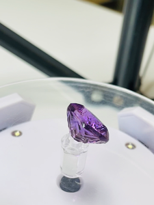 Natural Amethyst <b>Cushion</b> Cut 17.84 Cts AAA Quality Luster <b>Purple</b> Third Party Certified Perfect Cutting Polishing Treatments for - Product Image 5