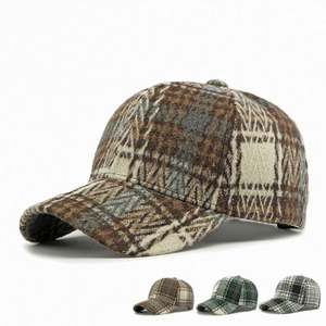 Gorras de Béisbol con Visera Rígida a Cuadros de Moda al por Mayor para Mujer, Protección Solar para Exteriores, Gorra de Béisbol Personalizada - Product Image 2