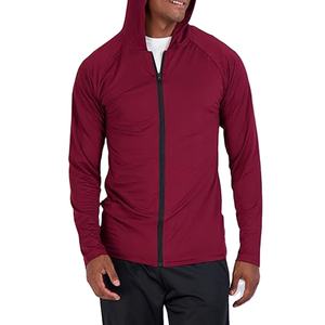 Veste de sport à fermeture éclair respirante à séchage rapide pour hommes, combinaison de fitness, veste à capuche d'entraînement à manches longues, 2026, vente en gros - Product Image 2