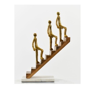 Modern cast aluminum sculptures crafted for <b>decorative</b> arrangements in homes offices galleries and creative environments - Product Image 4