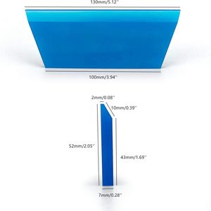 Set di 2 Raschietti in Gomma 5.1x2 Pollici Blu/Verde per Pulizia Vetri, Porte Doccia, Finestrini Auto, Serigrafia - Product Image 5