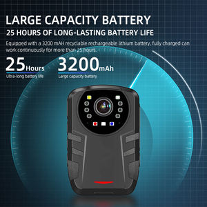 Nouveau Design Vision nocturne caméra portée par le corps 1296P Full HD petite caméra Portable Max.512GB stockage enregistreur monté sur le corps caméra de poitrine - Product Image 6