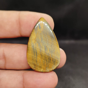 Piedra Preciosa de Ojo de Tigre Azul 100% Natural de Calidad, Cabujones de Ojo de Tigre Azul Natural Hechos a Mano, Piedras Sueltas para Joyería Hecha a Mano - Product Image 1