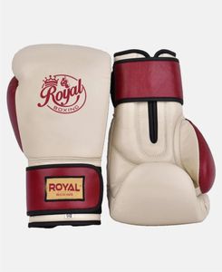Gants de boxe professionnels unisexes pour l'entraînement et les sports de plein air, avec poignées, en cuir de vachette véritable et cuir PU, à lacets - Product Image 1