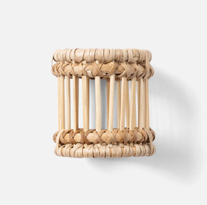 <b>Set</b> of four handcrafted open lattice rattan loop napkin rings for <b>rustic</b> <b>dining</b> <b>table</b> decor, available at wholesale prices. - Product Image 2
